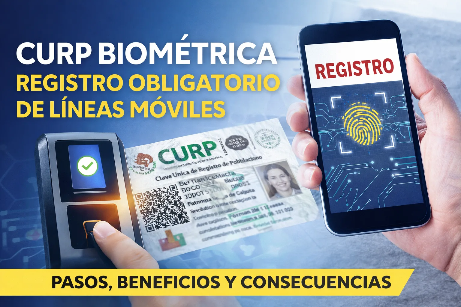 CURP biométrica: registro obligatorio de líneas móviles